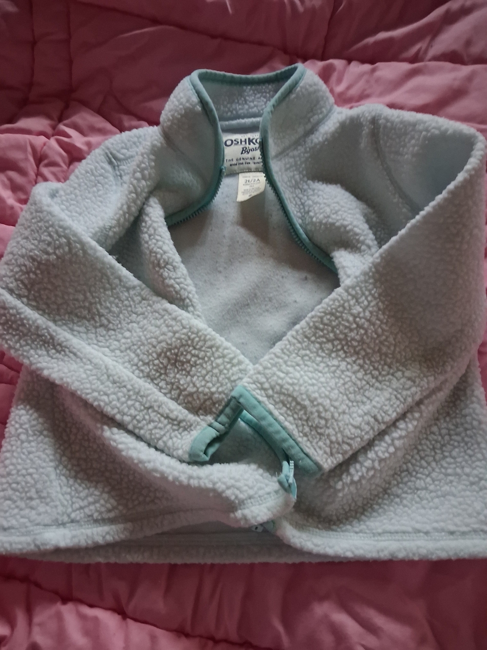 OshKosh B'gosh Light Mint Sherpa Jacket for Kids